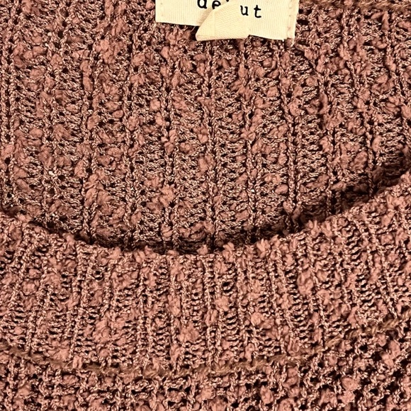 Debut Sz S Small Oversized Colorblock Knitted Cropped Sweater Soft - Picture 4 of 4